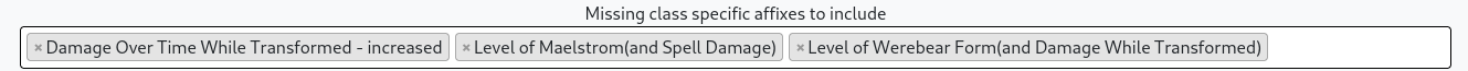 Adding other Class Specific Affixes